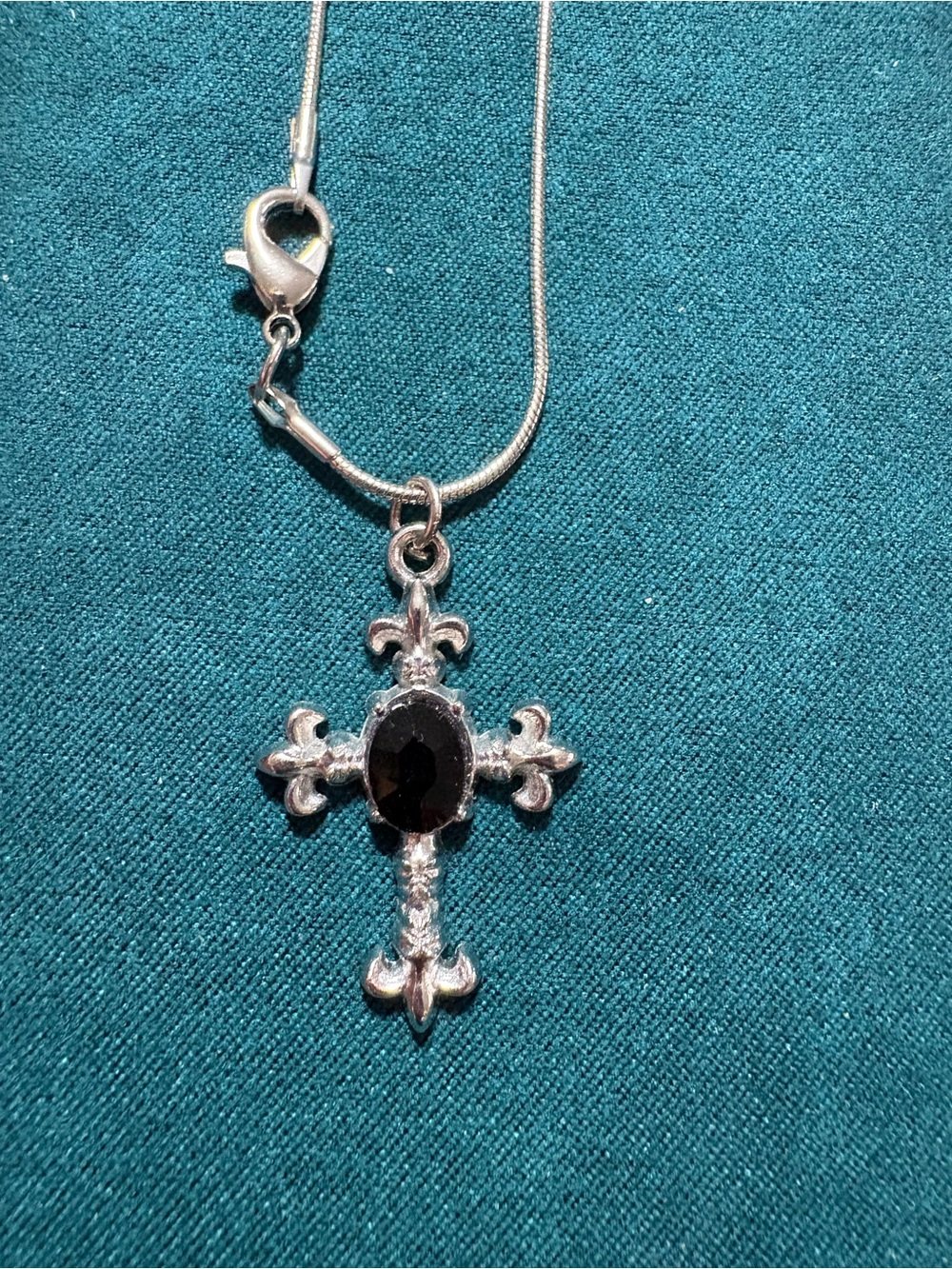 Silver Cross Pendant Necklace